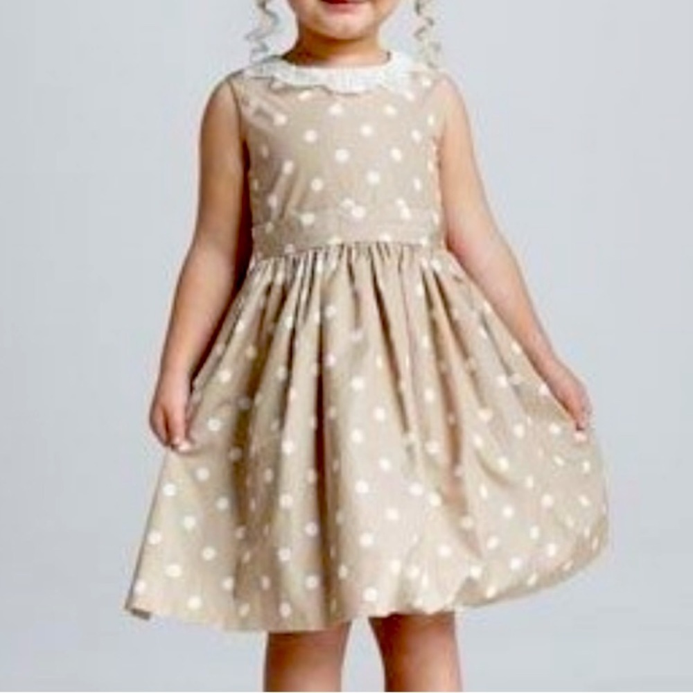 Neiman Marcus x Jason Wu x Target Beige White Dot Party Dress Size 2T bin 1A